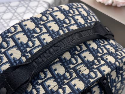  Dior DiorTravel Backpack Blue Dior Oblique Jacquard #3491 - Image 12