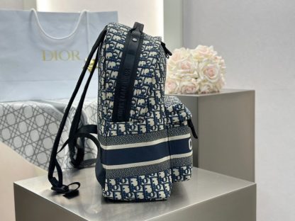  Dior DiorTravel Backpack Blue Dior Oblique Jacquard #3491 - Image 15