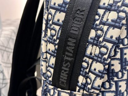  Dior DiorTravel Backpack Blue Dior Oblique Jacquard #3491 - Image 9