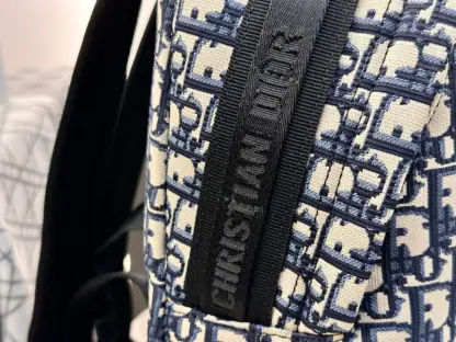  Dior DiorTravel Backpack Blue Dior Oblique Jacquard #3491 - Image 9