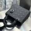  Medium Lady Dior Bag Black Ultramatte Cannage Calfskin #3480 - Image 8