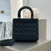  Medium Lady Dior Bag Black Ultramatte Cannage Calfskin #3480 - Image 10