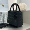  Medium Lady Dior Bag Black Ultramatte Cannage Calfskin #3480 - Image 12