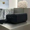  Medium Lady Dior Bag Black Ultramatte Cannage Calfskin #3480 - Image 14