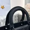  Medium Lady Dior Bag Black Ultramatte Cannage Calfskin #3480 - Image 3