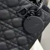  Medium Lady Dior Bag Black Ultramatte Cannage Calfskin #3480 - Image 7