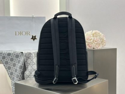  Dior Saddle Zip Backpack Men's Bag Book Bag Black Grained Calfskin #3483 - Image 9