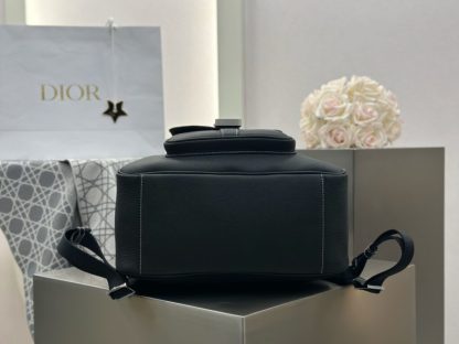  Dior Saddle Zip Backpack Men's Bag Book Bag Black Grained Calfskin #3483 - Image 10