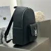  Dior Saddle Zip Backpack Men's Bag Book Bag Black Grained Calfskin #3483 - Image 12