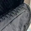  Dior Saddle Zip Backpack Men's Bag Book Bag Black Grained Calfskin #3483 - Image 13