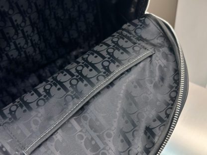  Dior Saddle Zip Backpack Men's Bag Book Bag Black Grained Calfskin #3483 - Image 13