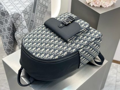  Dior Saddle Zip Backpack Men's Bag Book Bag Beige & Black #3481 - Image 10