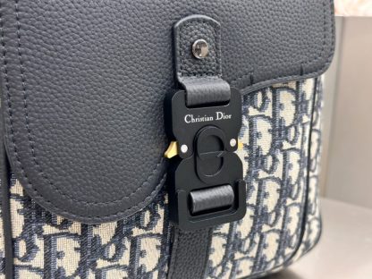  Dior Saddle Zip Backpack Men's Bag Book Bag Beige & Black #3481 - Image 12