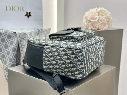  Dior Saddle Zip Backpack Men's Bag Book Bag Beige & Black #3481 - Image 13