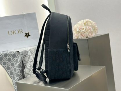  Dior Saddle Zip Backpack Men's Bag Book Bag Black #3482 - Image 8