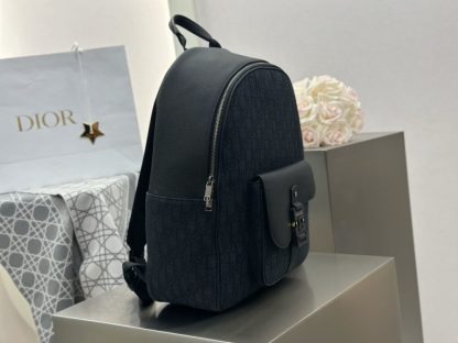  Dior Saddle Zip Backpack Men's Bag Book Bag Black #3482 - Image 11