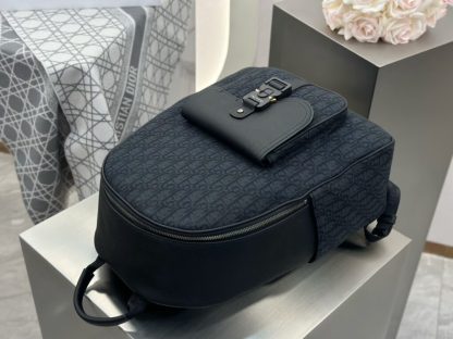  Dior Saddle Zip Backpack Men's Bag Book Bag Black #3482 - Image 13