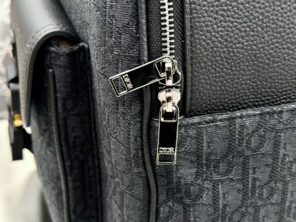 Dior Saddle Zip Backpack Men's Bag Book Bag Black #3482 - Image 4