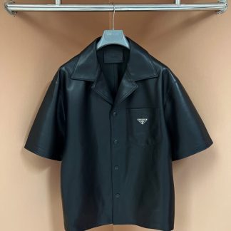 Replica PRADA Nappa leather shirt Men 2024 #3392