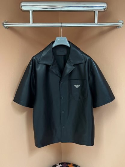 Replica PRADA Nappa leather shirt Men 2024 #3392