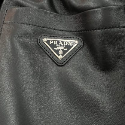  PRADA Nappa leather Bermudas Men's Leather Shorts 2024 #3393 - Image 3