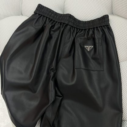  PRADA Nappa leather Bermudas Men's Leather Shorts 2024 #3393 - Image 6
