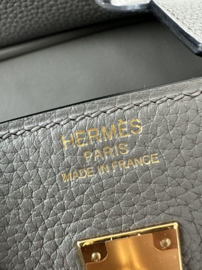  Hermes Birkin 25cm 0L Gris Meyer Handmade Hand Stitching Togo Gold #3528 - Image 5