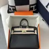  Hermes Birkin 25cm CK89 Noir Handmade Hand Stitching Togo Gold #3527 - Image 5