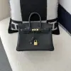  Hermes Birkin 25cm CK89 Noir Handmade Hand Stitching Togo Gold #3527 - Image 6