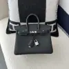  Hermes Birkin 25cm CK89 Noir Handmade Hand Stitching Togo Sliver #3526 - Image 10