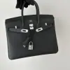  Hermes Birkin 25cm CK89 Noir Handmade Hand Stitching Togo Sliver #3526 - Image 9