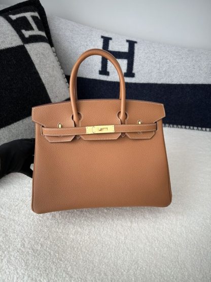  Hermes Birkin 30cm CC37 Gold Handmade Hand Stitching togo Gold #3525 - Image 6