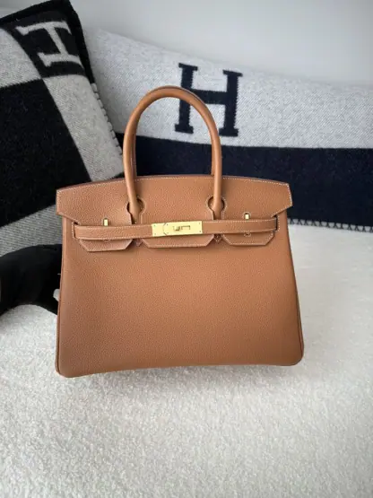  Hermes Birkin 30cm CC37 Gold Handmade Hand Stitching togo Gold #3525 - Image 6