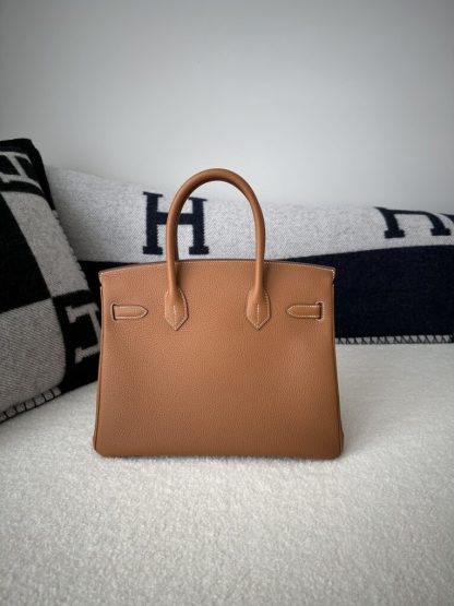  Hermes Birkin 30cm CC37 Gold Handmade Hand Stitching togo Gold #3525 - Image 8
