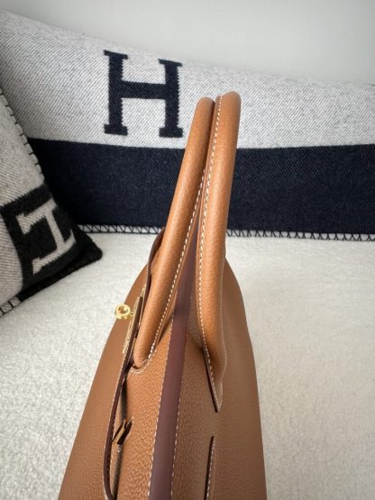  Hermes Birkin 30cm CC37 Gold Handmade Hand Stitching togo Gold #3525 - Image 9