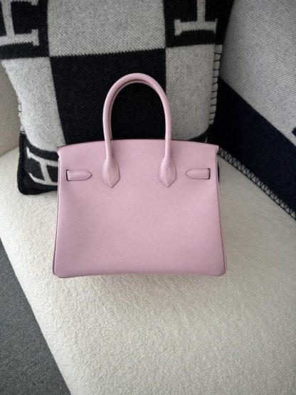  Hermes Birkin 30cm 3Q Pink Handmade Hand Stitching Epsom Gold #3524 - Image 7