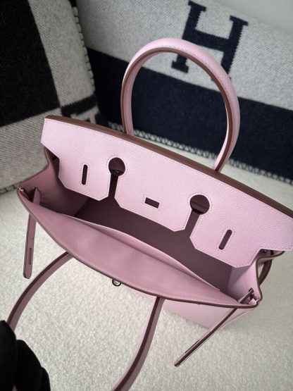  Hermes Birkin 30cm 3Q Pink Handmade Hand Stitching Epsom Gold #3524 - Image 8