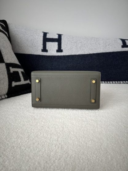  Hermes Birkin 25cm C6 Vert de Gris Handmade Hand Stitching Epsom Gold #3522 - Image 2