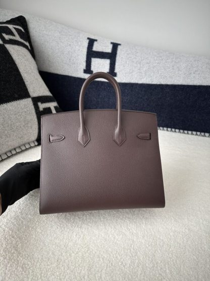  Hermes Birkin 25cm 0G Rouge sellier Handmade Hand Stitching Epsom Gold #3521 - Image 7