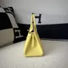  Hermes Birkin 25cm 1Z Jaune poussin Handmade Hand Stitching Epsom Gold #3519 - Image 4