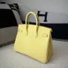  Hermes Birkin 25cm 1Z Jaune poussin Handmade Hand Stitching Epsom Gold #3519 - Image 9