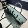  Hermes Birkin 25cm CK63 Vert Amande Handmade Hand Stitching Togo Sliver #3518 - Image 3