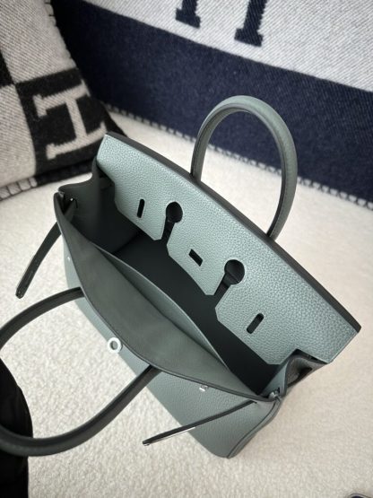  Hermes Birkin 25cm CK63 Vert Amande Handmade Hand Stitching Togo Sliver #3518 - Image 3