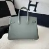  Hermes Birkin 25cm CK63 Vert Amande Handmade Hand Stitching Togo Sliver #3518 - Image 7