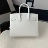  Hermes Birkin 25cm M4 Gris pale Handmade Hand Stitching Epsom Sliver #3515 - Image 10