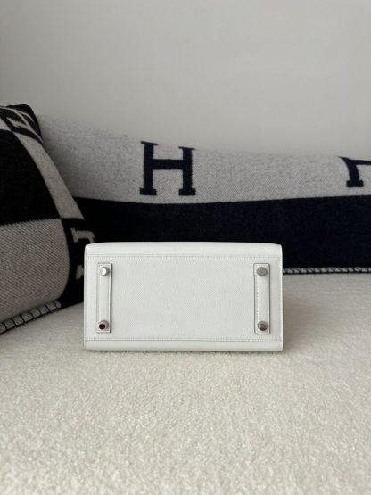  Hermes Birkin 25cm M4 Gris pale Handmade Hand Stitching Epsom Sliver #3515 - Image 7