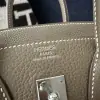  Hermes Birkin 25cm cK18 Etoupe grey Handmade Hand Stitching Epsom Sliver #3514 - Image 3