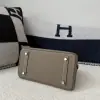  Hermes Birkin 25cm cK18 Etoupe grey Handmade Hand Stitching Epsom Sliver #3514 - Image 8