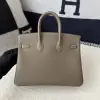  Hermes Birkin 25cm cK18 Etoupe grey Handmade Hand Stitching Epsom Sliver #3514 - Image 10