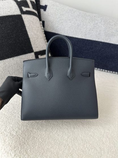  Hermes Birkin 25cm 2Z Blue Niut Handmade Hand Stitching Epsom Gold #3513 - Image 8